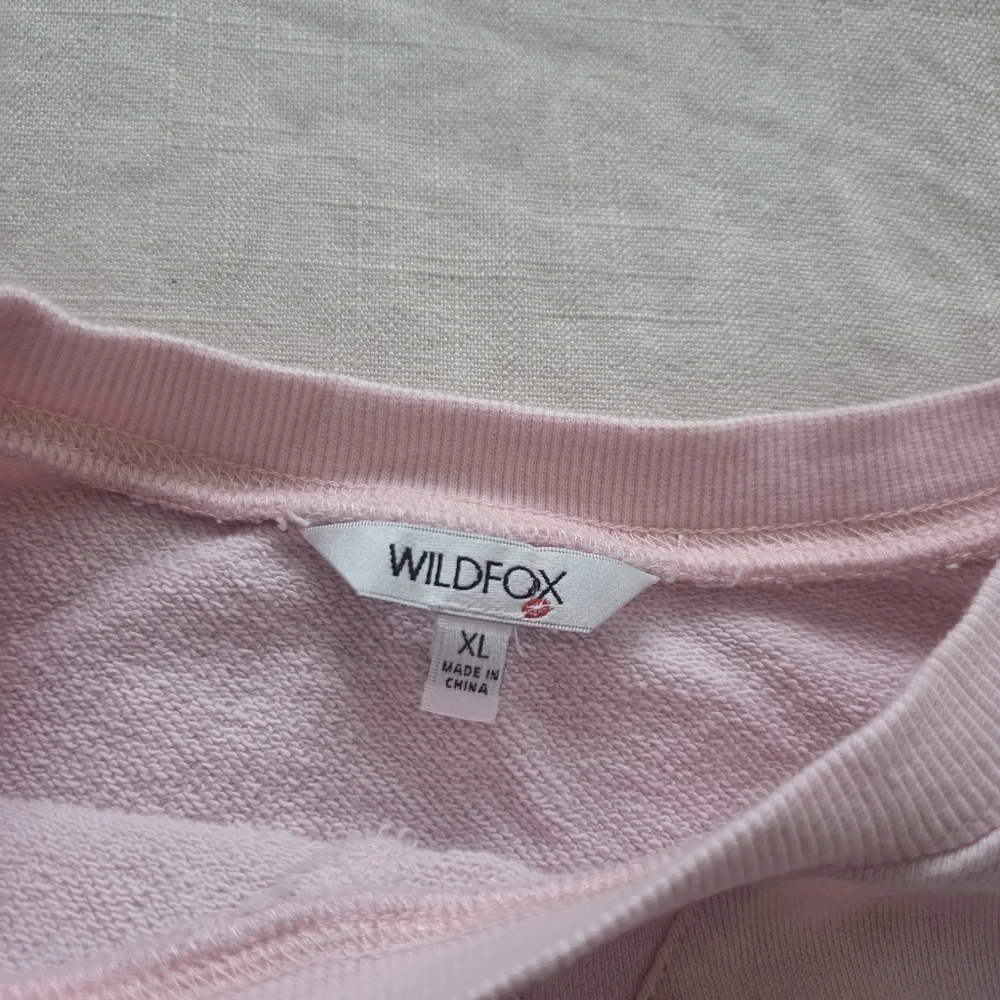 Pink 'Brunch Club' Sweatshirt Wildfox 100% Cotton Crewneck Sweater XL Heart - Picture 4 of 9
